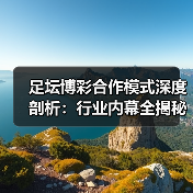足坛博彩合作模式深度剖析:行业内幕全揭秘(图4) 足坛博彩合作模式深度剖析:行业内幕全揭秘(图4)